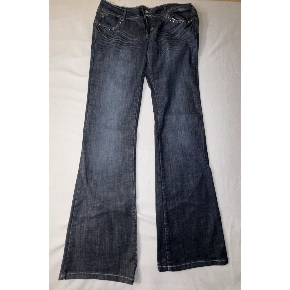Grace in LA. Women's Boot Cut Denim Embellished Jeans Size 13 - 36X33 Nice Jeans